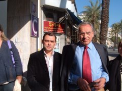 Amb Alfonso Guerra durant la seva visita a Palma.