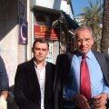 Amb Alfonso Guerra durant la seva visita a Palma.